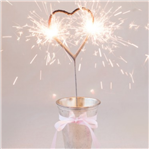 Velita Sparkle dorada corazón